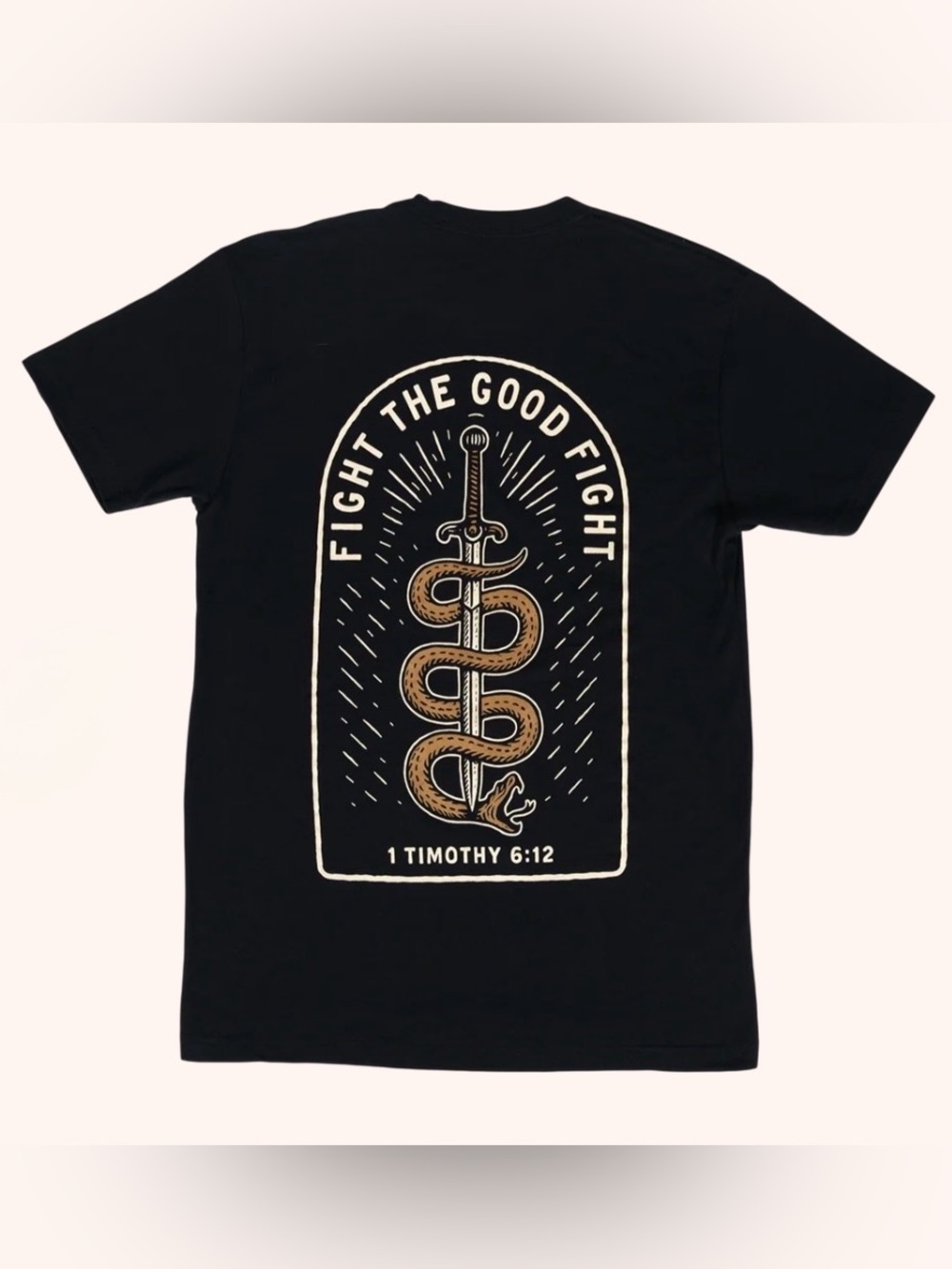 Yee Yee “Fight The Good Fight” Camo Tee 🇺🇸✝️🌿 Large Black